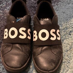 Boss Black Leather Casual Sneakers